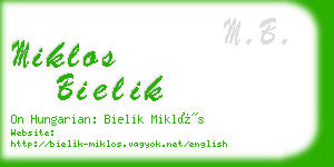 miklos bielik business card